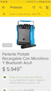 Vendo Parlante Portatil con Microfono