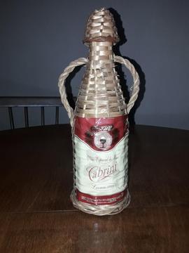 Botella de Recubierta de Mimbre