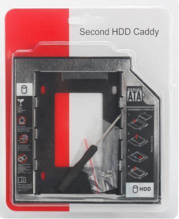 Caddy Adaptador Universal Para Segundo Disco Rígido o SSD Genérico 9,5 mm