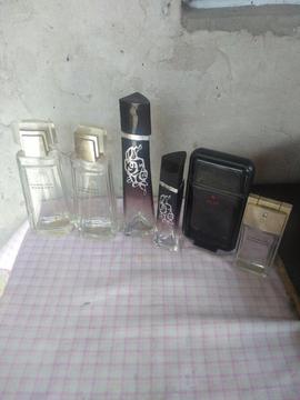 frascos de perfumes importados usados